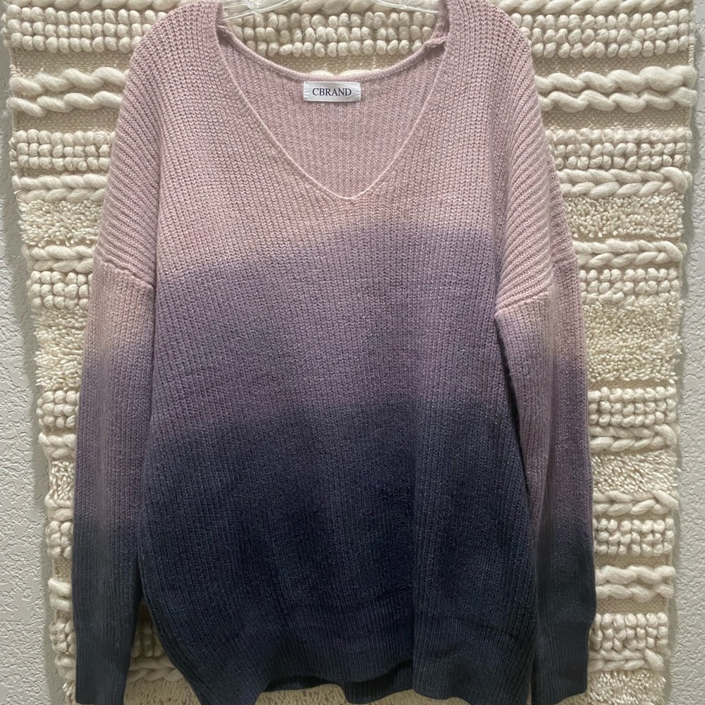 CBRAND Pink and Purple Ombré Sweater